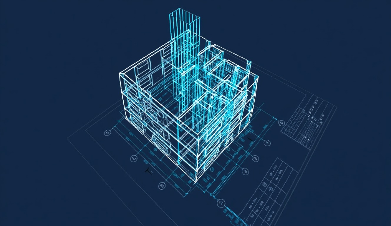 Проект быстровозводимого ангара на чертеже
